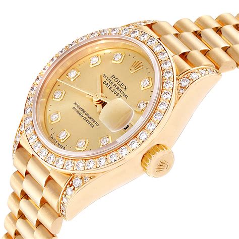 ladies Rolex with diamonds